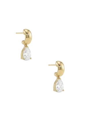 SHASHI Voluta Earrings in Metallic Gold.