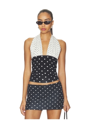 Susmie's Isabela Polka Dot Top in Black.