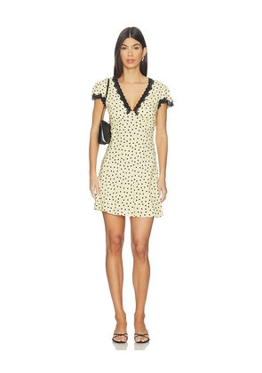 RIXO Cely Dress in Yellow. Size L. Also in S, XXS, XS, M, XL.