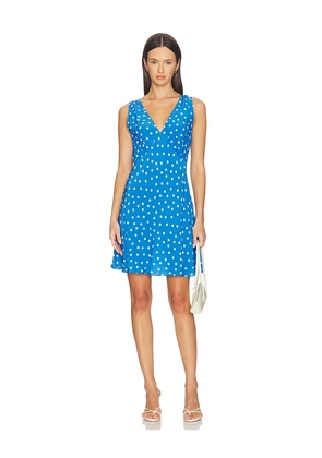 RIXO Leighton Dress in Blue. Size L. Also in S, XXS, XS, M, XL.