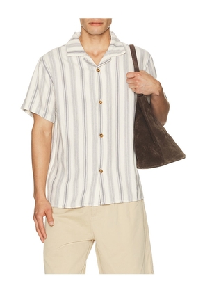 Rhythm Turkish Stripe Shirt in Blue. Size L. Also in M, S, XL/1X.