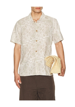 Rhythm Tally Paisley Shirt in White. Size L. Also in M, S, XL/1X.