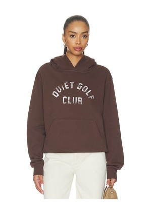 Quiet Golf QGC Hoodie in Brown. Size M. Also in S, XL/1X.