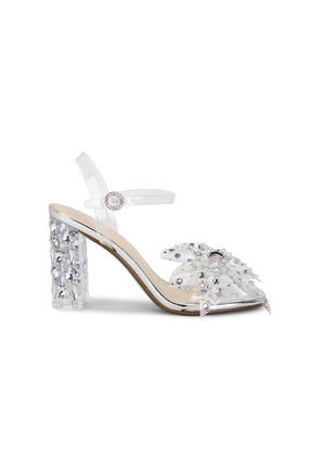 Steve Madden x Betsey Johnson Pratt Sandal in Metallic Silver. Size 10. Also in 6, 6.5, 7, 7.5, 8, 8.5, 9, 9.5, 11.
