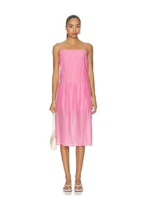 PISTOLA Vitoria Sheath Midi Dress in Pink. Size L. Also in XS, S, M, XL.