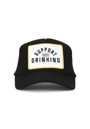 Friday Feelin Support Day Drinking Hat in Black.