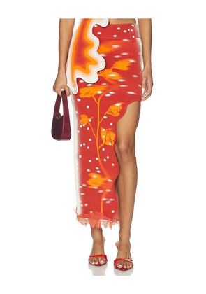 PH5 Lily Midi Skirt in Orange. Size L. Also in XS, S, M, XL.