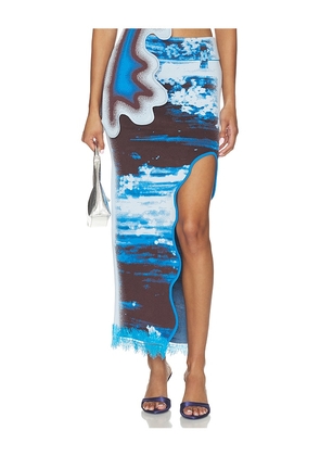 PH5 Lily Midi Skirt in Blue. Size L. Also in XS, S, M, XL.