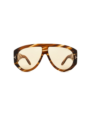 TOM FORD Bronson Acetate Sunglasses in Brown.