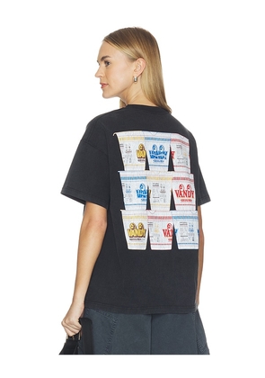 VANDYTHEPINK Cup Noodle Eye Logo Tee in Black. Size L. Also in XS, S, M, XL/1X.
