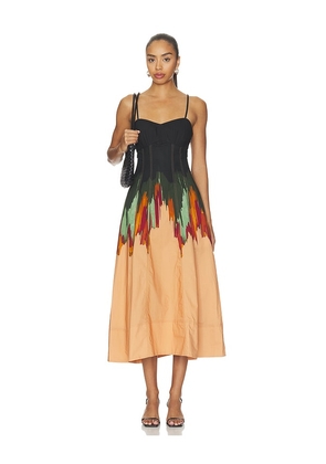 Ulla Johnson Fiora Cami Cotton Dress in Black,Peach. Size 0. Also in 00, 2, 4, 10, 12.