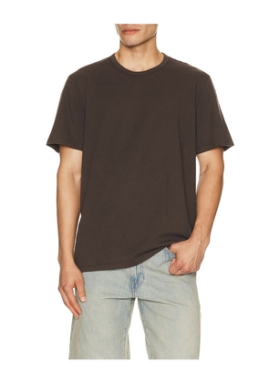 Vince Garment Dye Short Sleeve Shirt in Brown. Size L. Also in S, M, XL/1X, XXL/2X.