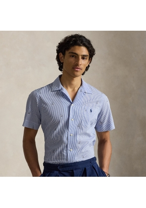 Classic Fit Sailboat Seersucker Shirt