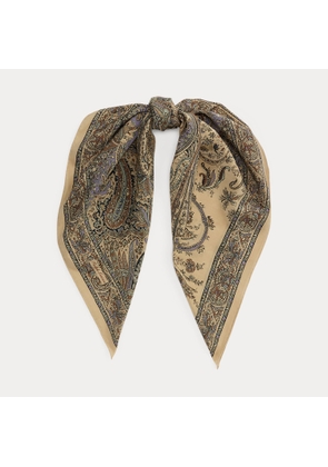 Paisley Crepe de Chine Square Scarf