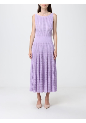 ANTONINO VALENTI Pleated Knit Off-the-Shoulder Midi Dress