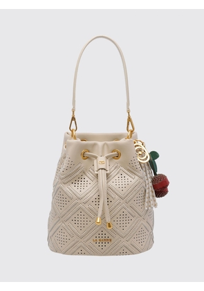 LA CARRIE Labyrinth Perforated Calfskin Leather Bucket Bag