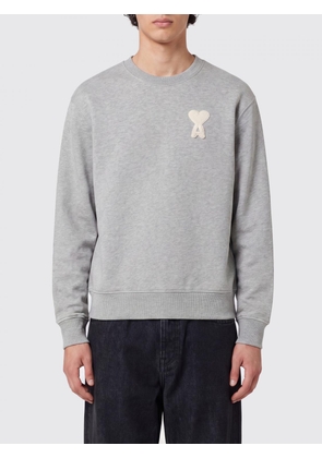 AMI PARIS Relaxed Fit Cotton Crewneck Sweatshirt with Contrast Logo