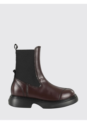 GANNI Recycled Leather Chelsea Boots with Chunky Rubber Sole