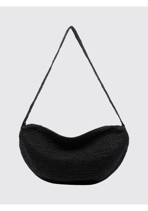 IBELIV Clip Crochet Shoulder Bag in Raffia with Zip Closure and Braided Handle
