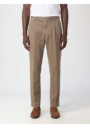 PT TORINO Slim Fit Cotton Chino Trousers with Off-Center Closure