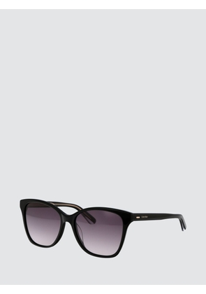 CALVIN KLEIN Black Acetate Cat-Eye Sunglasses with Lettering Logo