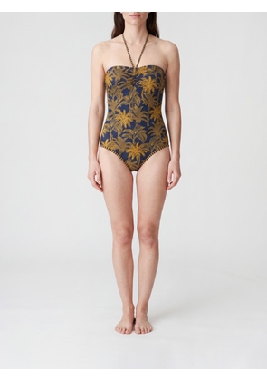 ERES Tropical Floral Print One-Piece Swimsuit with a Sweetheart Neckline