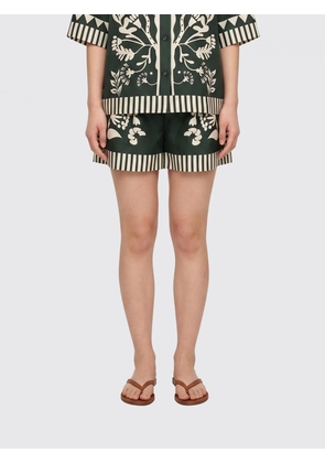 ERES High-Waisted Floral Print Pure Silk Shorts with Belt Loops