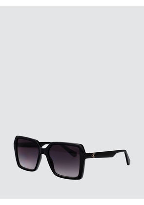 CALVIN KLEIN JEANS Black Acetate Cat-Eye Sunglasses with Monogram