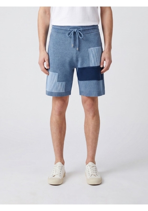 LANEUS Cotton Knit Knee-Length Jogging Shorts with Drawstring Waist