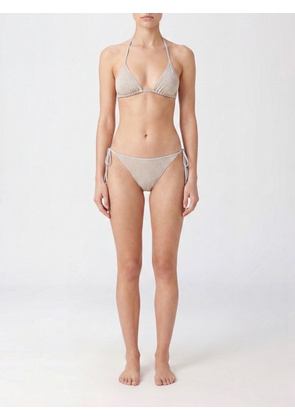 MC2 SAINT BARTH Gold V-Neck Viscose Blend Bikini