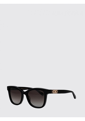 FERRAGAMO Rectangular Cat-Eye Acetate Sunglasses with Gancini Logo