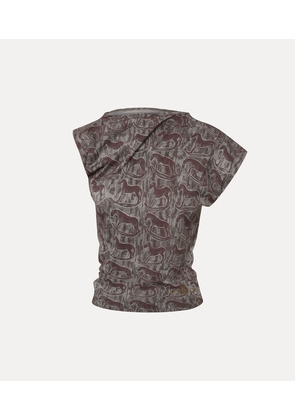 Vivienne Westwood Hebo Top Printed Co Jersey Red-rocking-horses XS Women