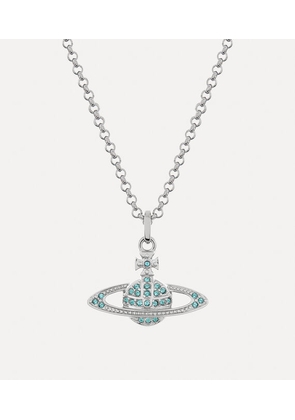 Vivienne Westwood Mini Bas Relief Pendant Necklace Platinum-aqua-bohemica-crystal Platinum-aqua-bohemica-crystal Women
