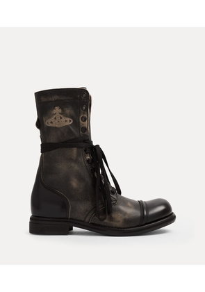 Vivienne Westwood Parachute Boot Leather -Off-black 3-36 Women