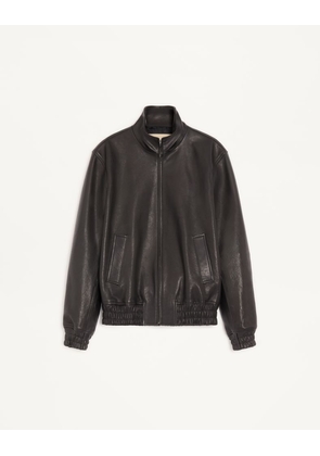 Valentino Valentino Leather Jacket Man BLACK 44
