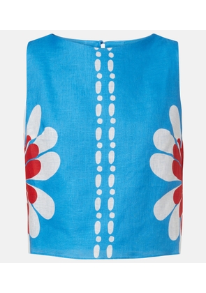 Cala de la Cruz Avelino floral linen top