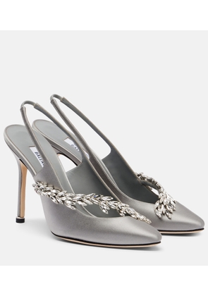 Balenciaga x Manolo Blahnik satin slingback pumps