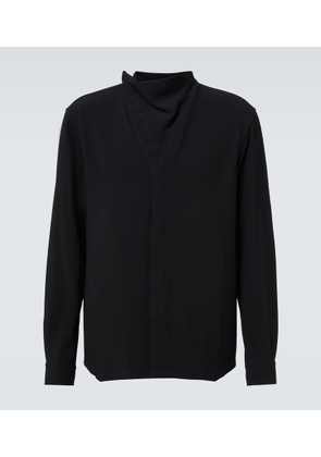 Rick Owens Island draped cady shirt