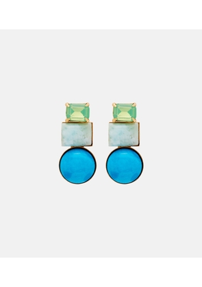 Jennifer Behr Azurine crystal-embellished drop earrings
