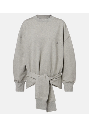 The Attico Oversized draped cotton-blend sweatshirt