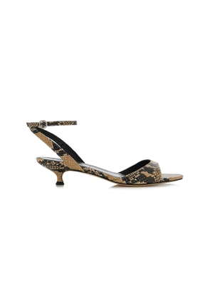 Aeyde Zelia Snake-Printed Leather Sandals - Moda Operandi