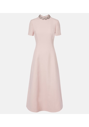 Valentino Crepe Couture embellished midi dress