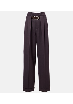 The Attico Pleated virgin wool wide-leg pants