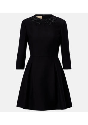 Valentino Crepe Couture embellished minidress
