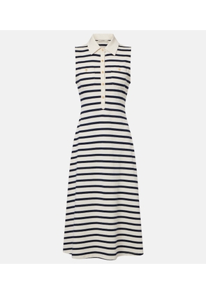 Frame Sea Breeze striped cotton polo dress