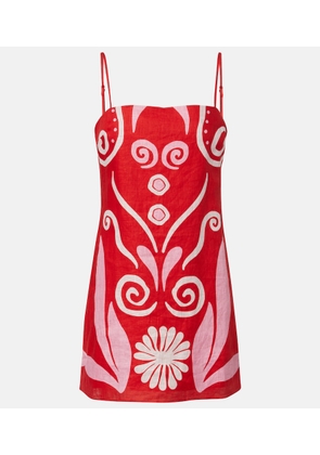 Cala de la Cruz Ancona printed linen minidress