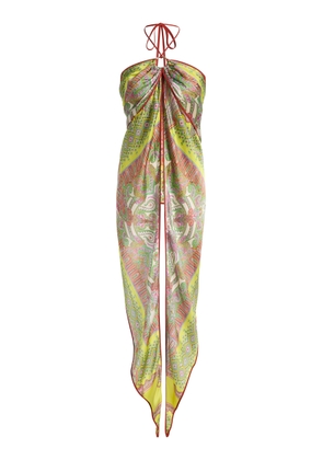 Alexis Vulcano Draped Twill Halter Top - Moda Operandi