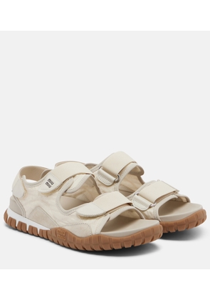 Miu Miu Tyre leather-trimmed sandals