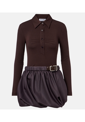 The Attico Belted polo dress
