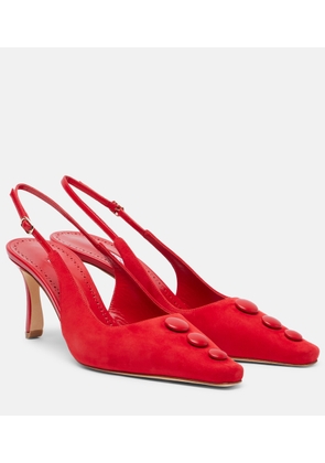 Manolo Blahnik Alexa suede slingback pumps
